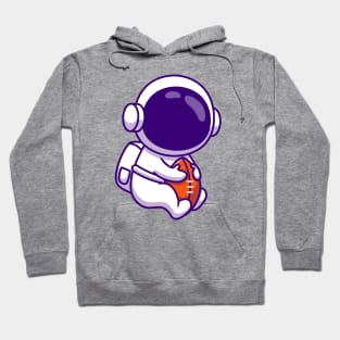 Cute Astronaut Playing Rugby Hoodie